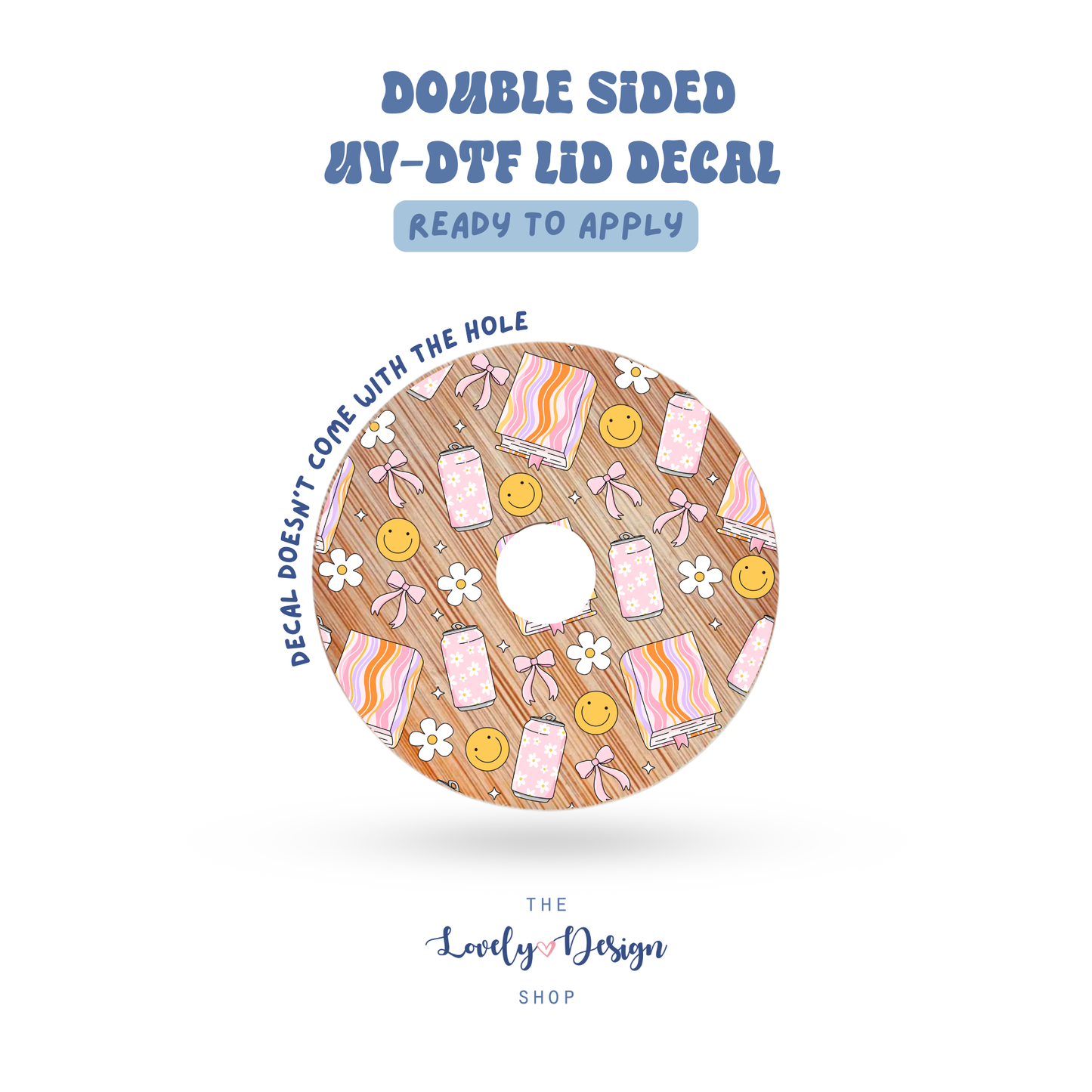 Bookish And Happy - UV DTF Lid Decal - Aug 8