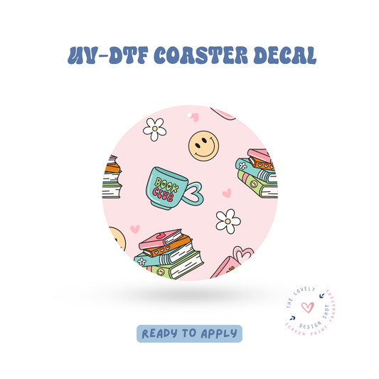 Book Club - UV DTF Coaster Decal - Feb 4