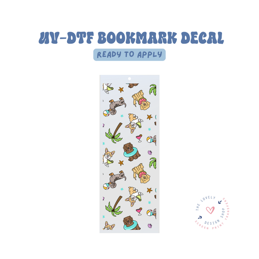 Summer Pups - UV DTF Bookmark Decal - May 2