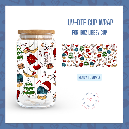 Magical Christmas - UV DTF 16 oz Libbey Cup Wrap - Dec 16