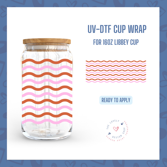 Squiggles - UV DTF 16 oz Libbey Cup Wrap (Ready to Ship) Apr 17