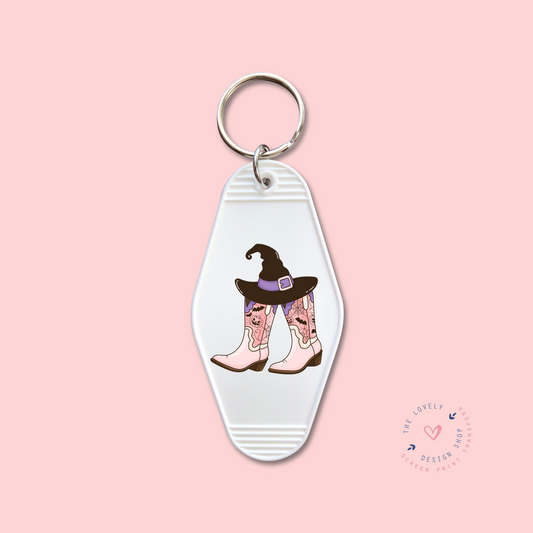 Witch Cowgirl Boots -  Keychain UV DTF Decal - Sep 3