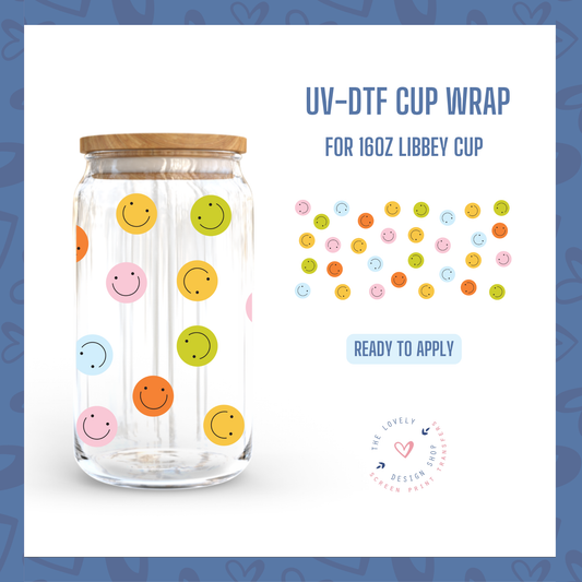 Caritas Felices - UV DTF 16 oz Libbey Cup Wrap (Ready to Ship) Jul 1