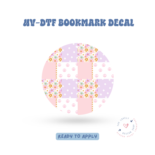 Patchwork Purple - UV DTF Coaster Decal - Jan 27