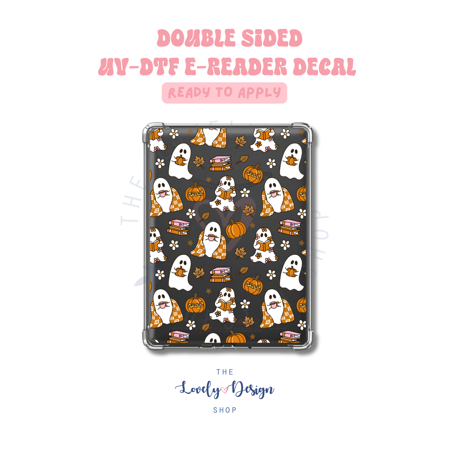 Cozy Ghosties - UV DTF E-Reader Decal - July 24
