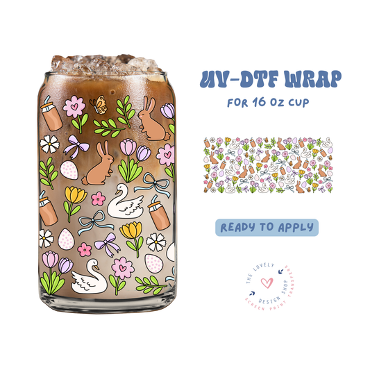 Spring - UV DTF 16 oz Libbey Cup Wrap - Apr 23