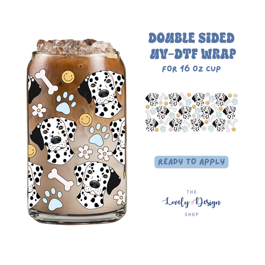 Dalmatian - UV DTF 16 oz Libbey Cup Wrap - Aug 27