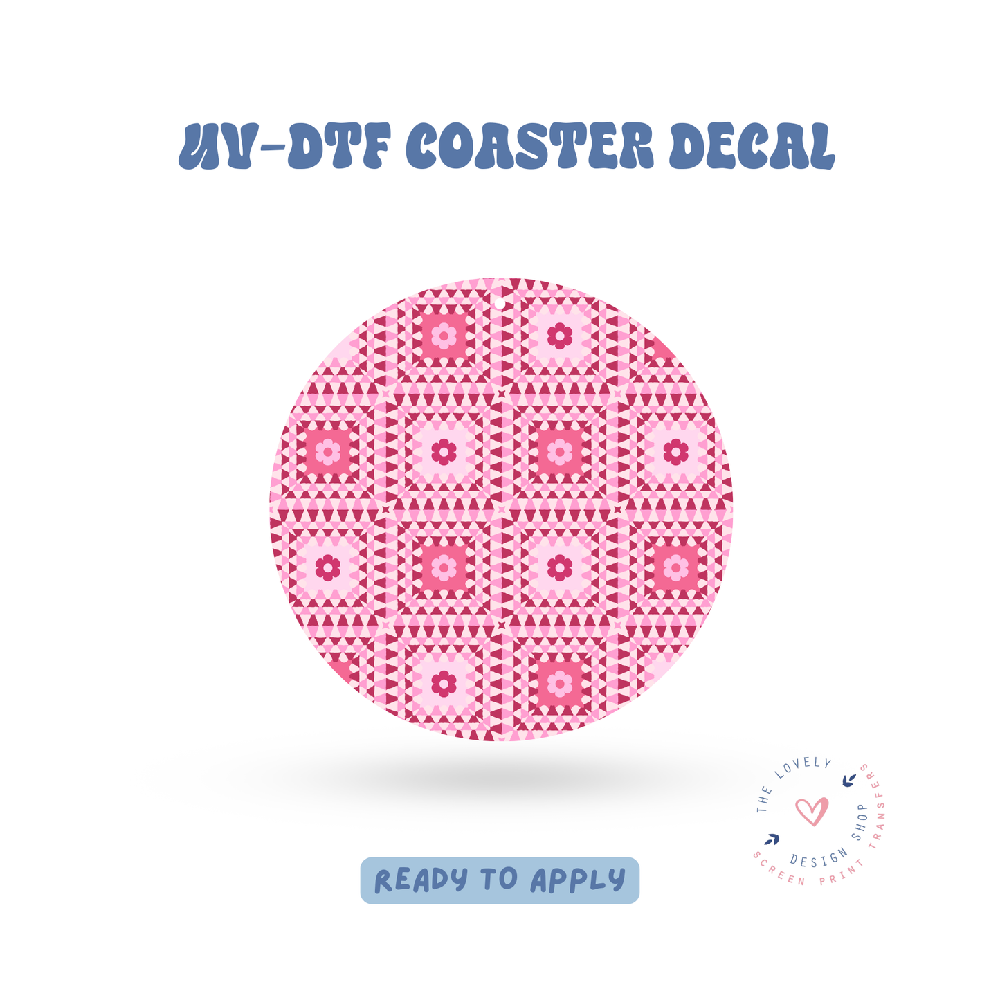 Granny Squares - UV DTF Coaster Decal - Feb 12