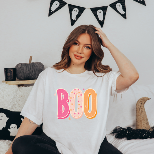 BOO - FULL COLOR DTF TRANSFER (Ready to Ship)