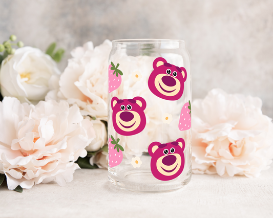 Bear Berry - UV DTF 16 oz Libbey Cup Wrap (Ready to Ship)
