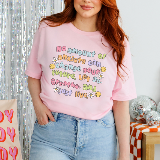 Breathe and Just Live - FULL COLOR DTF TRANSFER (Ready to Ship)