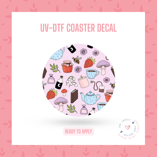 Cottage Core - UV DTF Coaster Decal - Aug 12