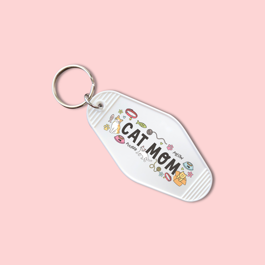 Cat Mom (Set of 5) -  Keychain UV DTF Decal