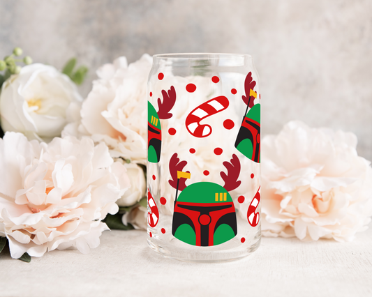Christmas Armor - UV DTF 16 oz Libbey Cup Wrap (Ready to Ship)