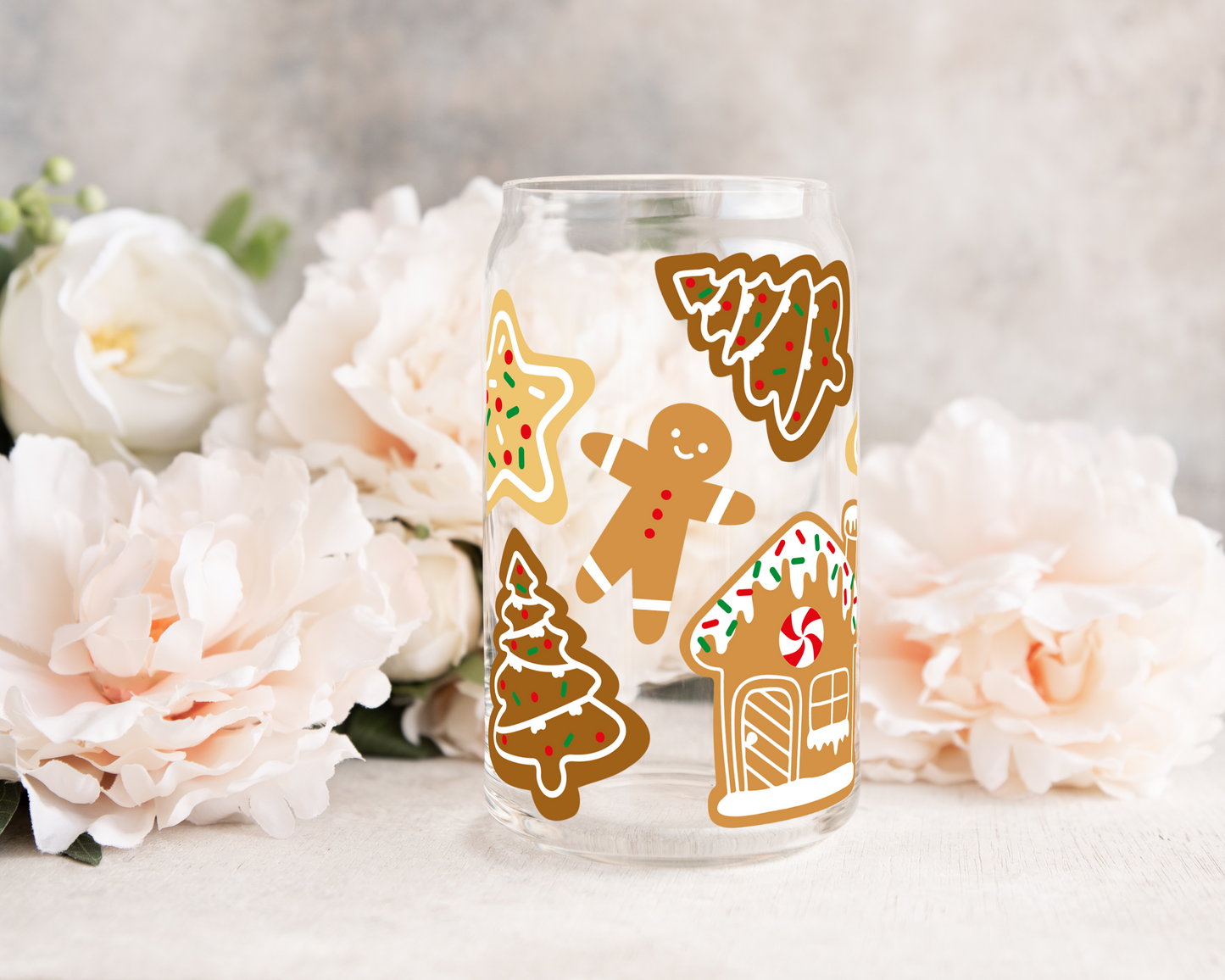 Christmas Cookies - UV DTF 16 oz Libbey Cup Wrap (Ready to Ship)