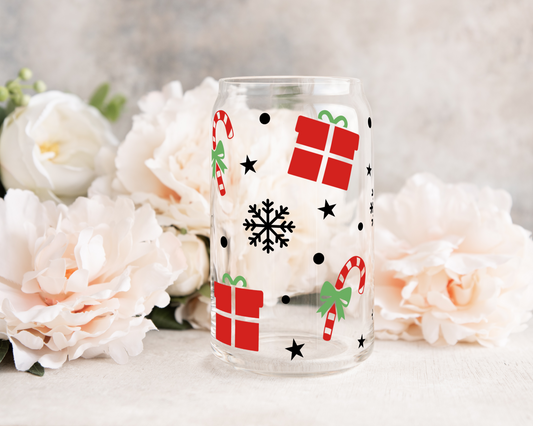 Christmas Gifts - UV DTF 16 oz Libbey Cup Wrap (Ready to Ship)