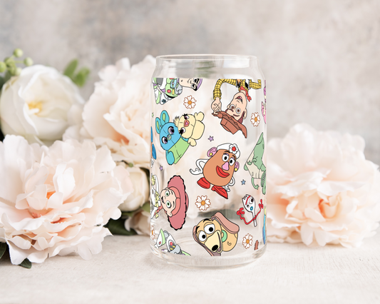 Cute Toys - UV DTF 16 oz Libbey Cup Wrap (Ready to Ship)