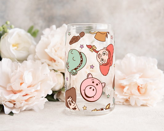 Cute Toys - UV DTF 16 oz Libbey Cup Wrap (Ready to Ship)