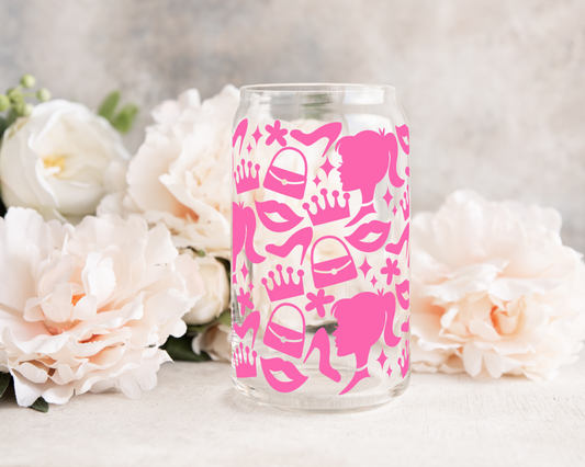 Doll Doodles - UV DTF 16 oz Libbey Cup Wrap (Ready to Ship)