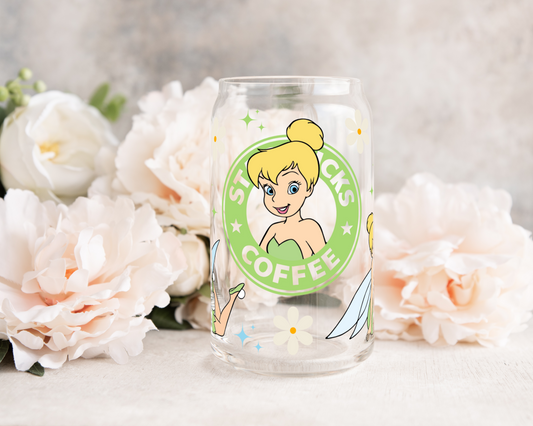 Fairy Coffee Label - UV DTF 16 oz Libbey Cup Wrap (Ready to Ship)