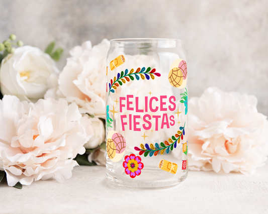 Felices Fiestas - UV DTF 16 oz Libbey Cup Wrap (Ready to Ship)