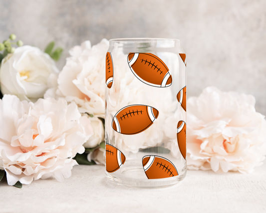 Football - UV DTF 16 oz Libbey Cup Wrap (Ready to Ship)