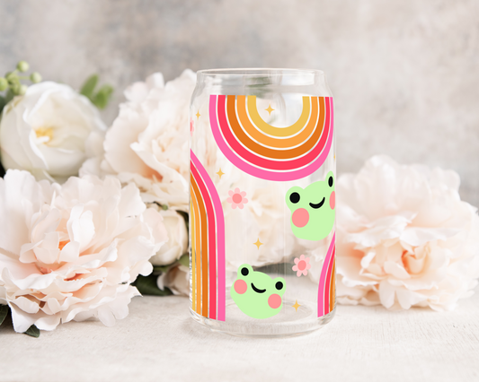Frog Prism - UV DTF 16 oz Libbey Cup Wrap (Ready to Ship)
