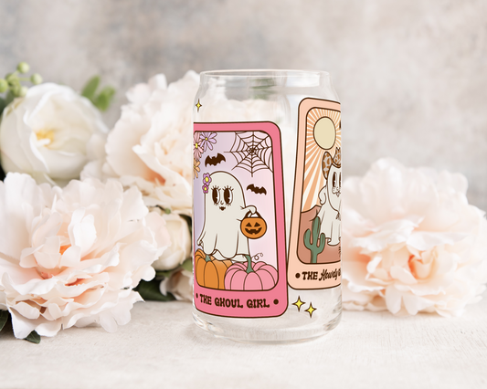 Ghostie Cards - UV DTF 16 oz Libbey Cup Wrap (Ready to Ship)