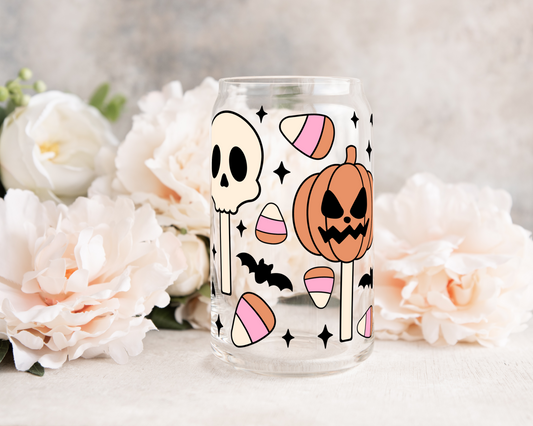 Halloween Cake Pops - UV DTF 16 oz Libbey Cup Wrap (Ready to Ship)