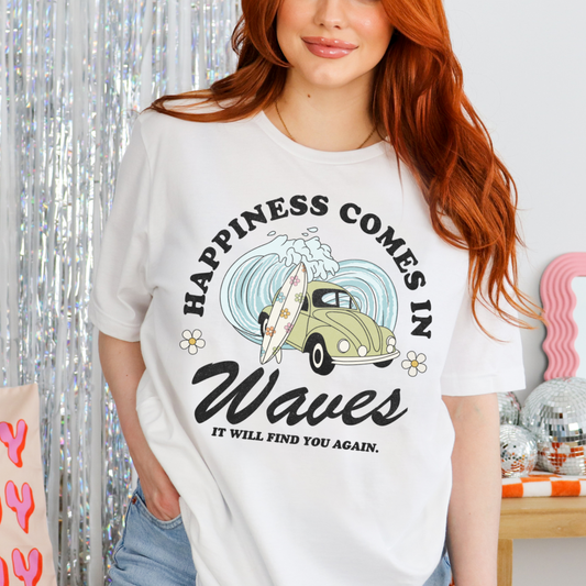 Happiness Comes In Waves - FULL COLOR DTF TRANSFER