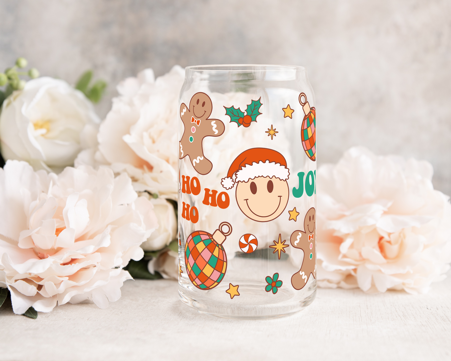 Ho Ho Ho Disco - UV DTF 16 oz Libbey Cup Wrap (Ready to Ship)