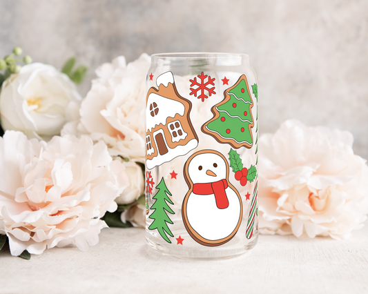 Holiday Iced Sugar Cookies 2 - UV DTF 16 oz Libbey Cup Wrap (Ready to Ship)