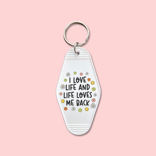 I Love Life And Life Loves Me Back (Set of 5) -  Keychain UV DTF Decal