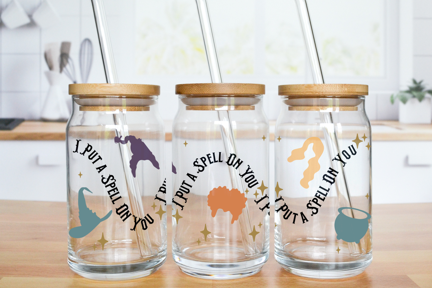 I Put A Spell On You - UV DTF 16 oz Libbey Cup Wrap (Ready to Ship)