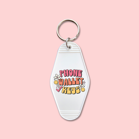 Keys Check (Set of 5) -  Keychain UV DTF Decal