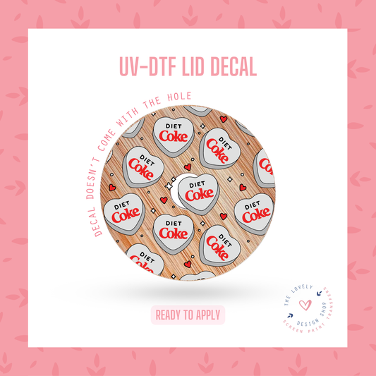 Diet Coke Heart - UV DTF Lid Decal - Jan 6