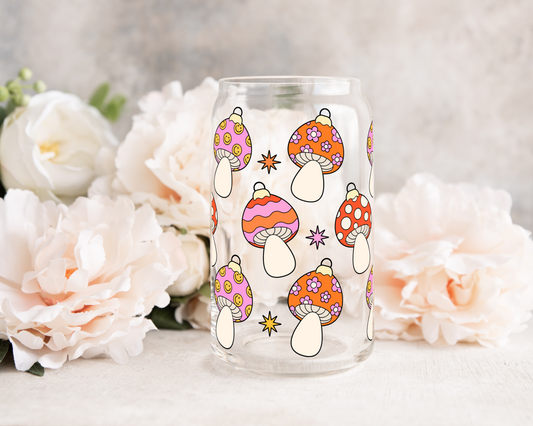 Mushie Ornaments - UV DTF 16 oz Libbey Cup Wrap (Ready to Ship)