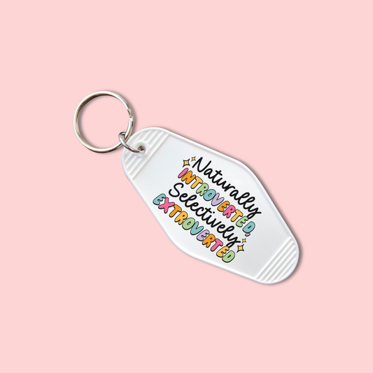 Naturally Introverted Selectively Extroverted (Set of 5) -  Keychain UV DTF Decal