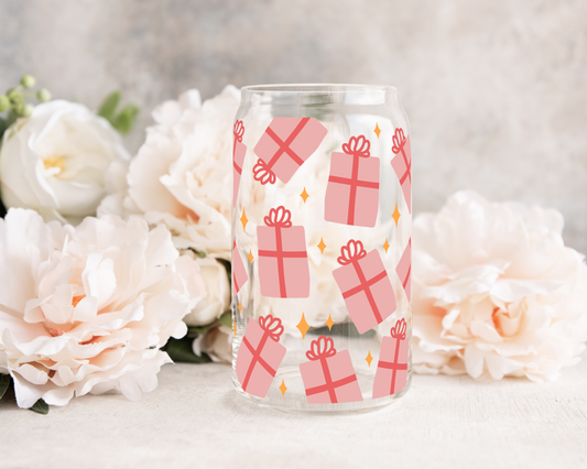 Christmas Presents - UV DTF 16 oz Libbey Cup Wrap (Ready to Ship)