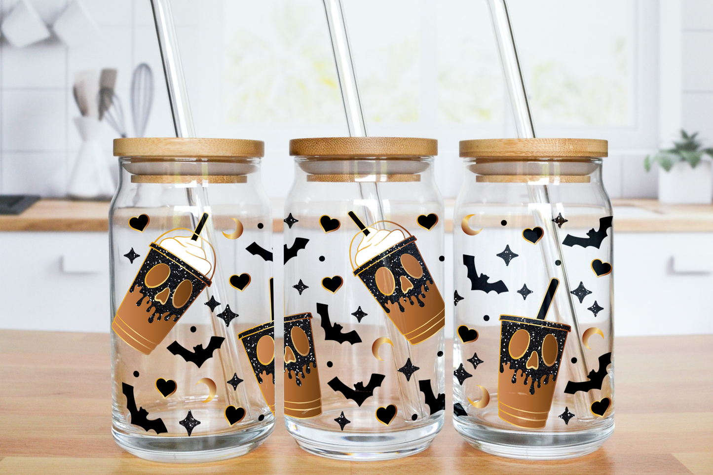 Poison Latte - UV DTF 16 oz Libbey Cup Wrap (Ready to Ship)