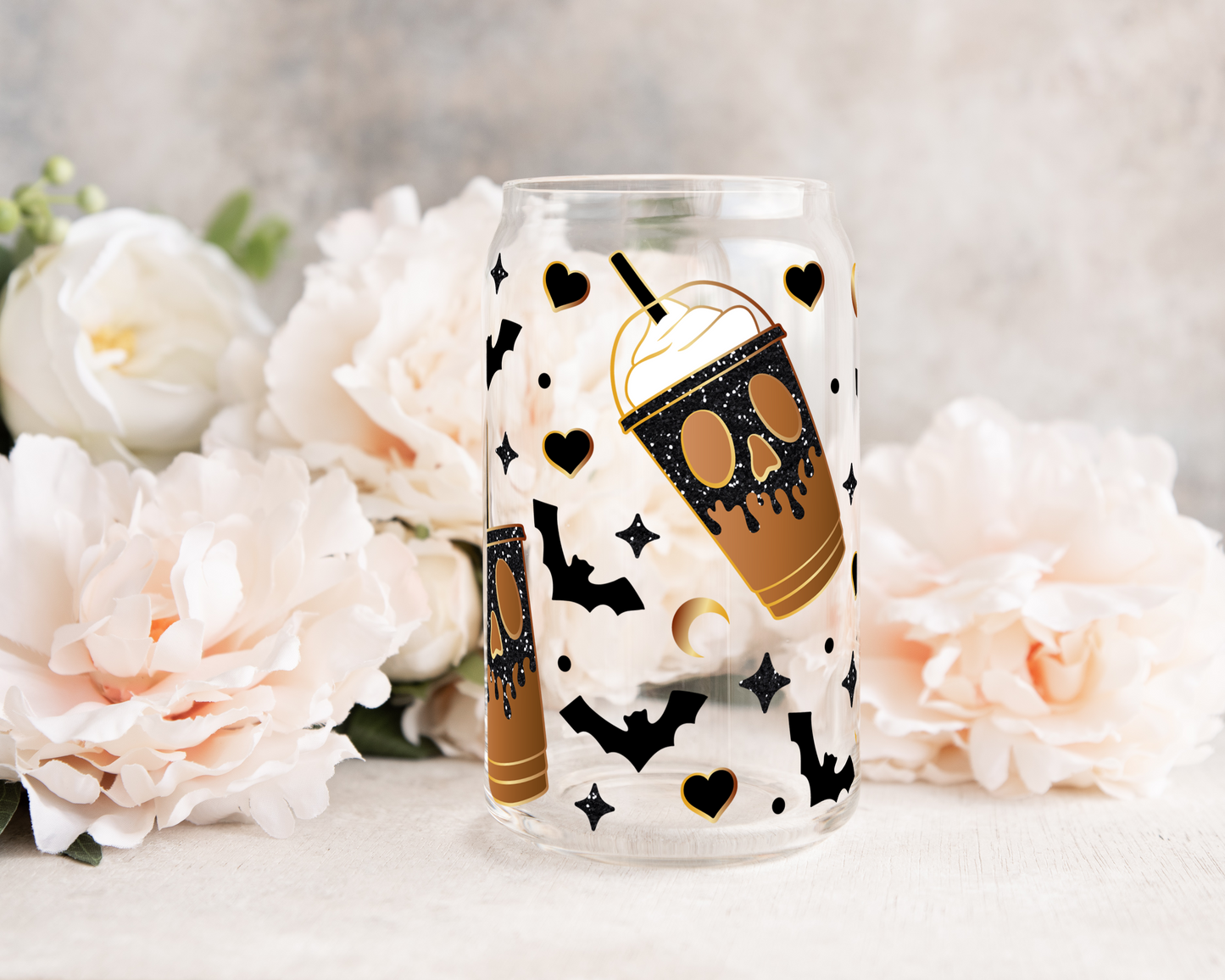 Poison Latte - UV DTF 16 oz Libbey Cup Wrap (Ready to Ship)