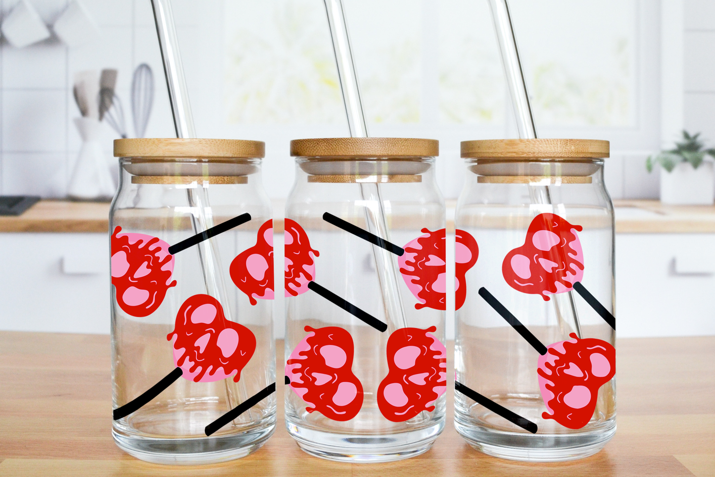 Poison Lollipops - UV DTF 16 oz Libbey Cup Wrap (Ready to Ship)