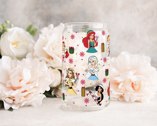 Pretty Magical Girls in Christmas - UV DTF 16 oz Libbey Cup Wrap (Ready to Ship)