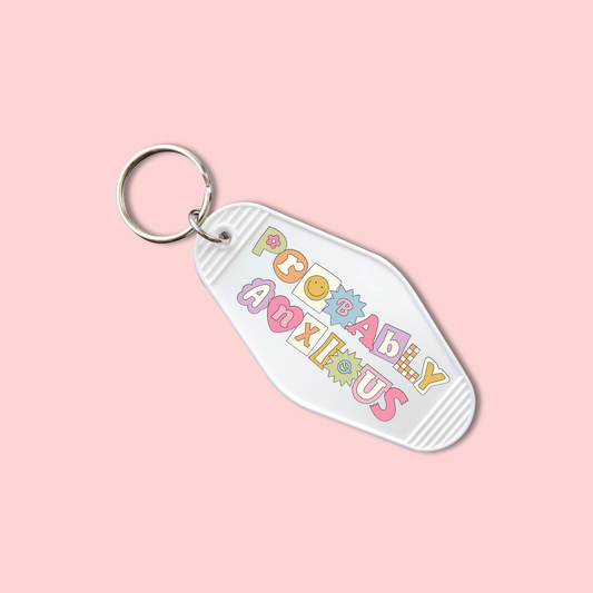 Probably Anxious (Set of 5) -  Keychain UV DTF Decal