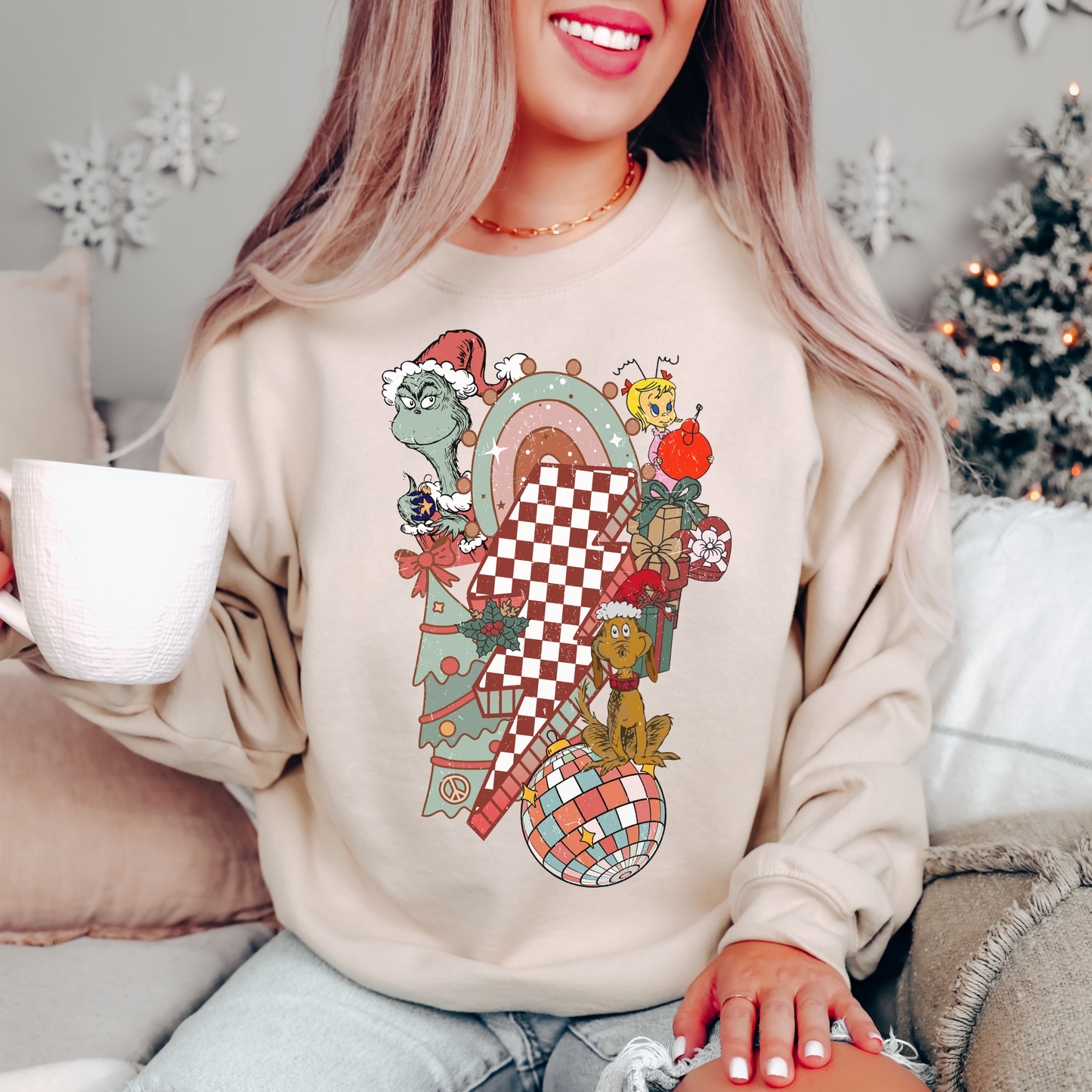 Retro Christmas - FULL COLOR DTF TRANSFER (Ready to Ship)