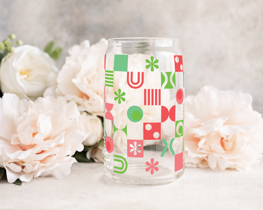 Retro Twinkle - UV DTF 16 oz Libbey Cup Wrap (Ready to Ship)