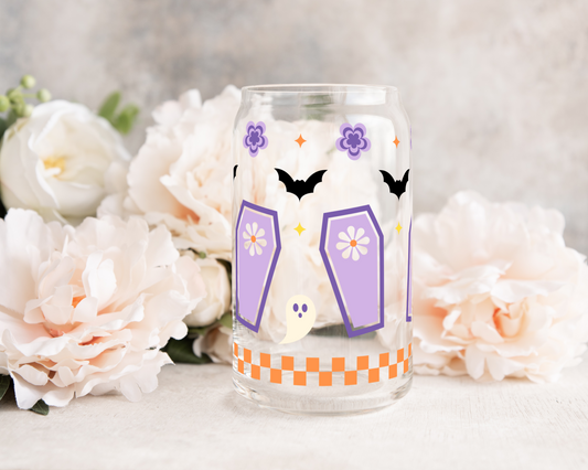 Spooky Boxes - UV DTF 16 oz Libbey Cup Wrap (Ready to Ship)