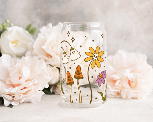 Spooky Plants - UV DTF 16 oz Libbey Cup Wrap (Ready to Ship)