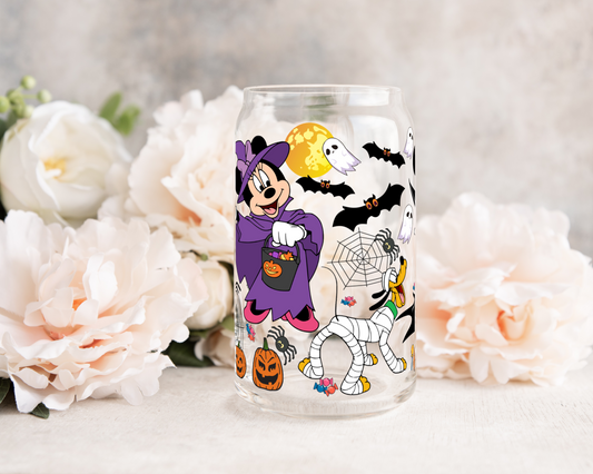 Spooky Ready Mouse - UV DTF 16 oz Libbey Cup Wrap (Ready to Ship)