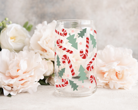 Sweet Treats and Trees - UV DTF 16 oz Libbey Cup Wrap (Ready to Ship)